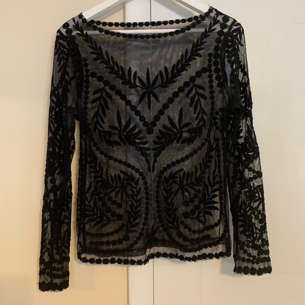 Black lace top